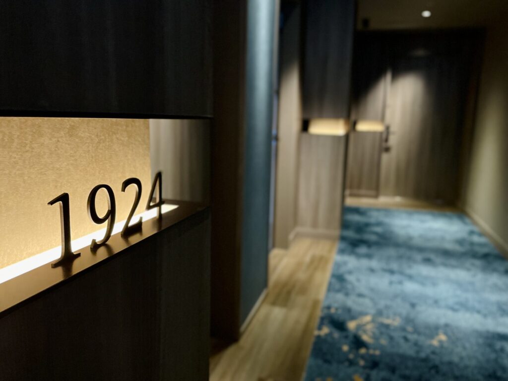 「ヒルトン広島」エグゼクティブルーム入口