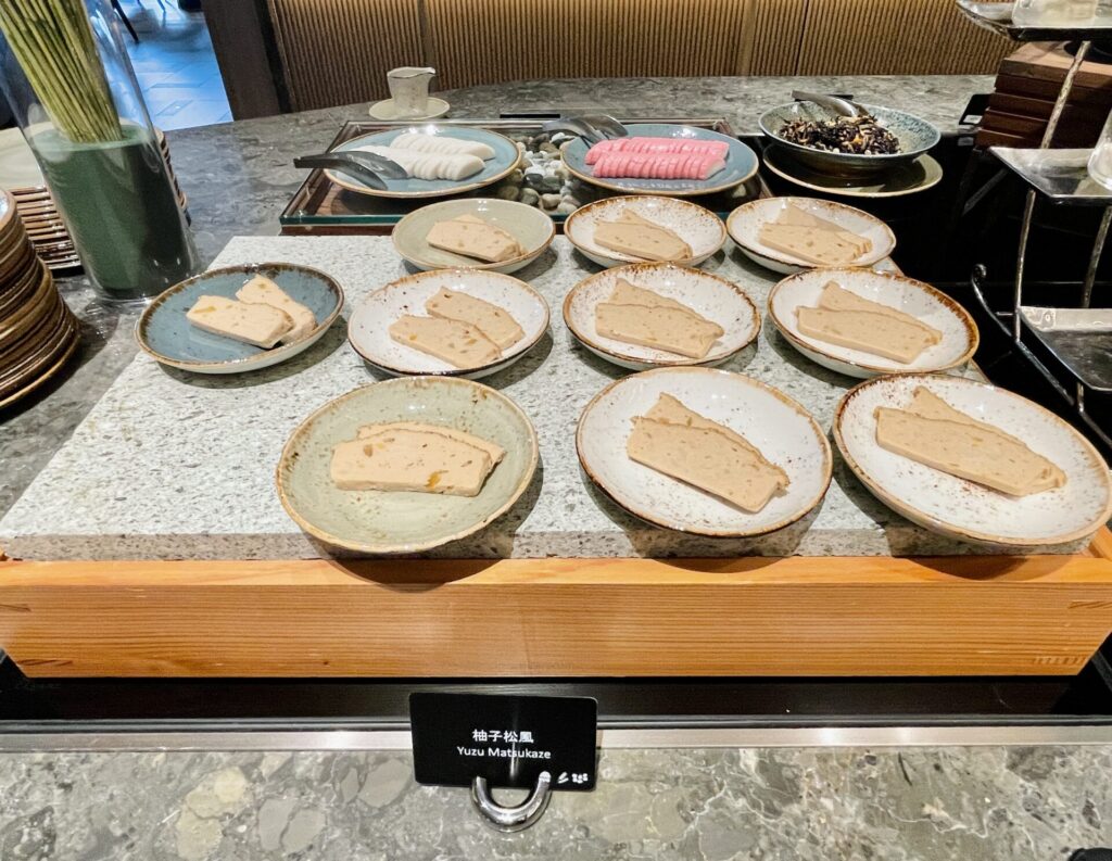 「ヒルトン広島」モザイク 朝食ビュッフェ 和食コーナー 広島ご当地メニュー「松風」