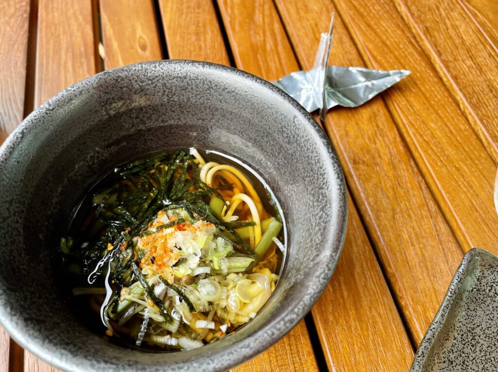 「ヒルトン広島」朝食ビュッフェ モザイク ライブキッチンのおそば