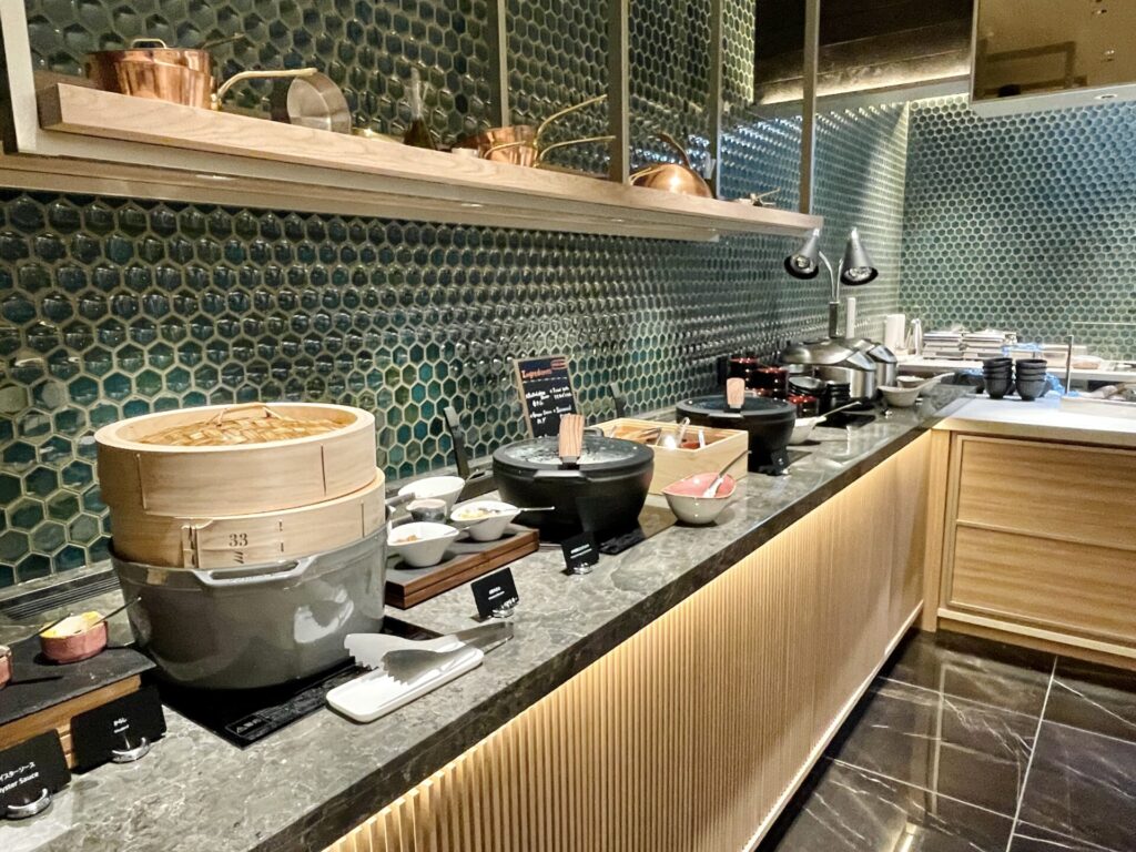 「ヒルトン広島」朝食ビュッフェ 中華コーナー