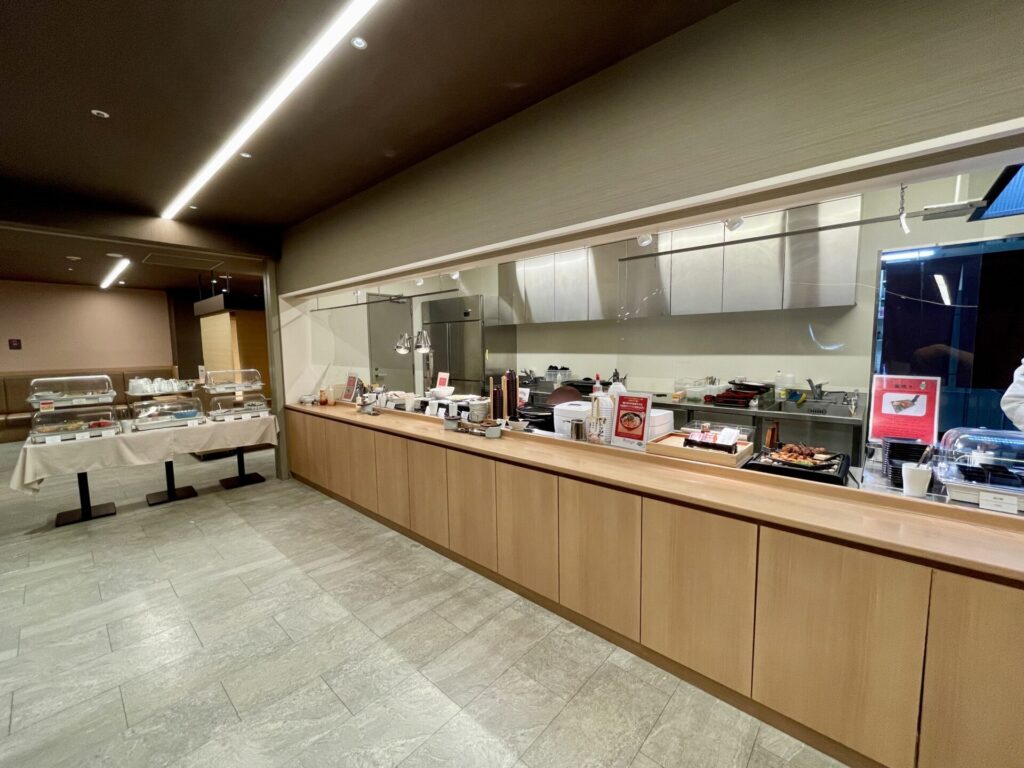 ドーミーイン後楽園 朝食会場 ブッフェ台