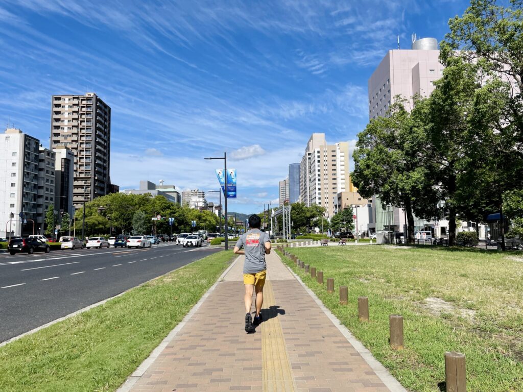 「ヒルトン広島」周辺 旅ランの様子