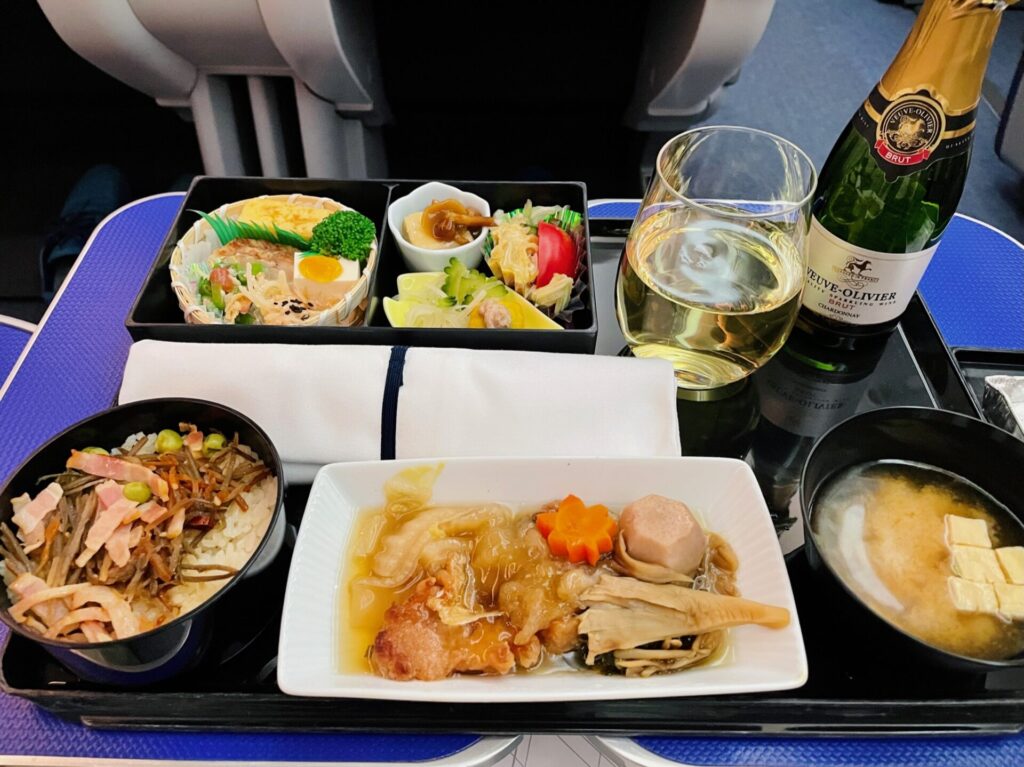 羽田-那覇「プレミアムクラス」食事 夕食