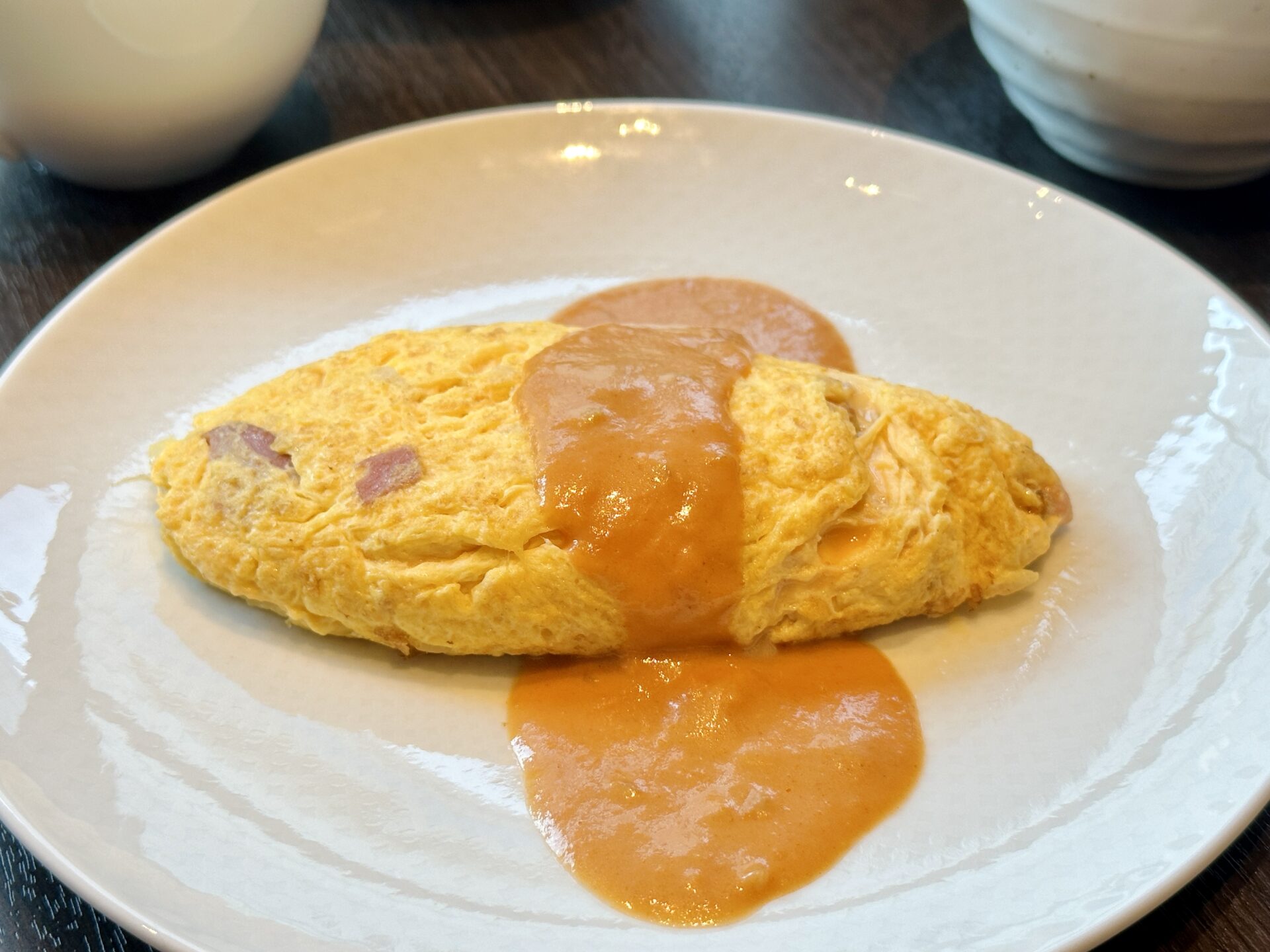 「ダブルツリー富山」朝食ビュッフェ エッグステーションのオムレツ