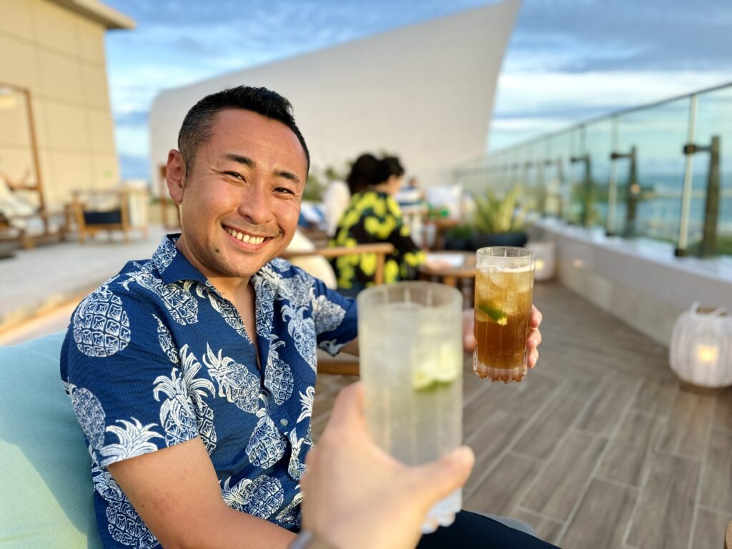 「ヒルトン沖縄宮古島リゾート」ブログ宿泊記 ルーフトップバー ユナイにて