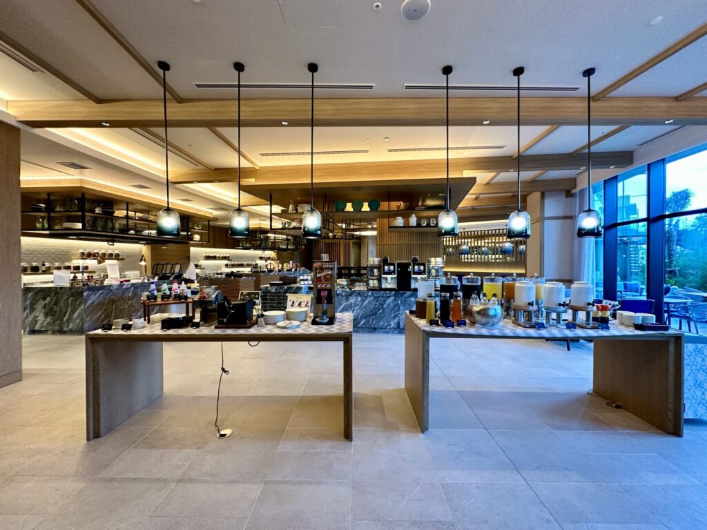 ヒルトン沖縄宮古島リゾート 朝食 ビュッフェ台