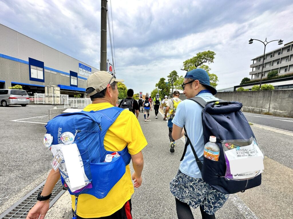 【関西エクストリームウォーク100】ブログ体験記 みかげっちさんと合流
