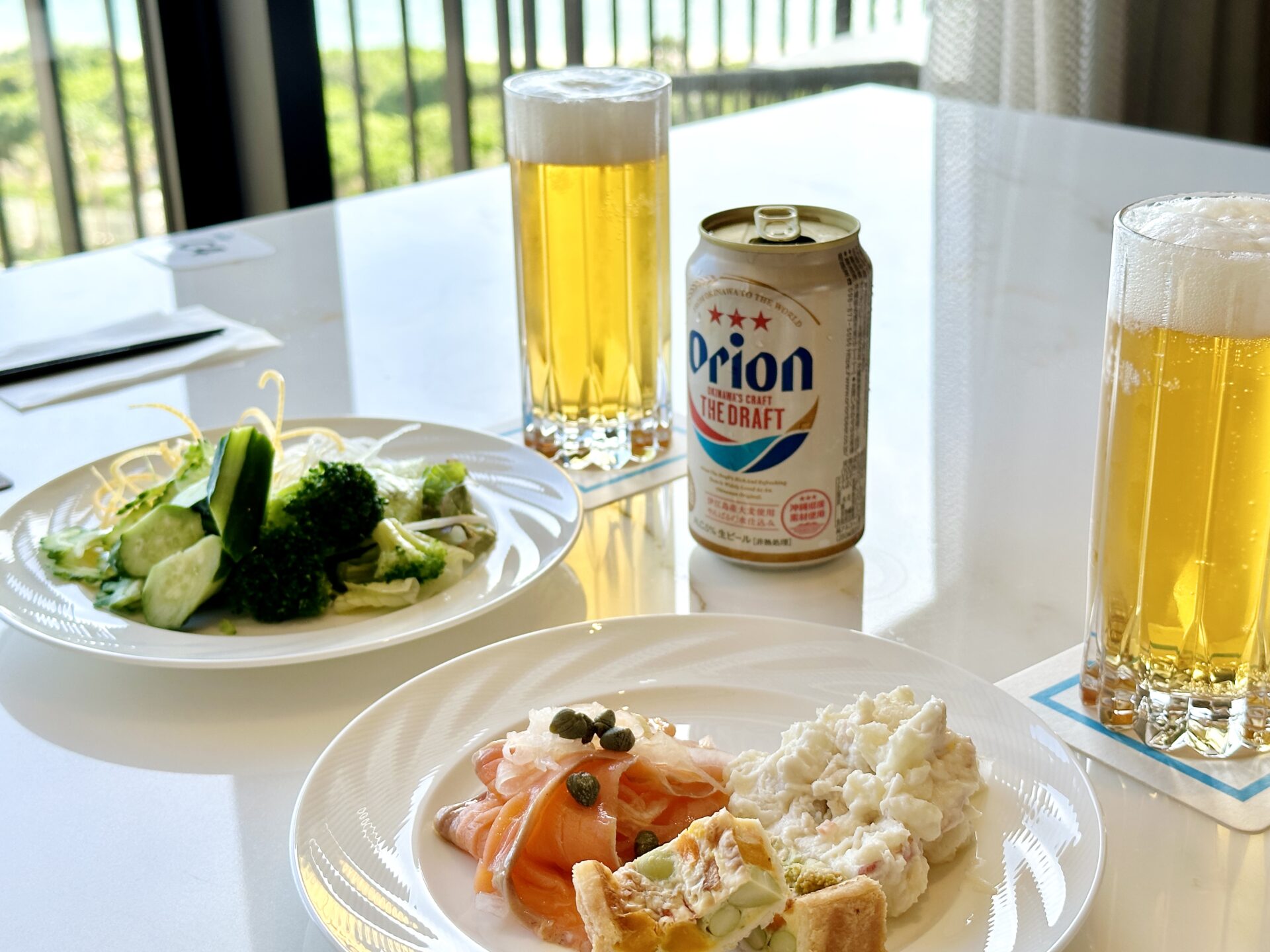 「ヒルトン沖縄宮古島リゾート」エグゼクティブラウンジ ブログレビュー ラウンジでオリオンビール