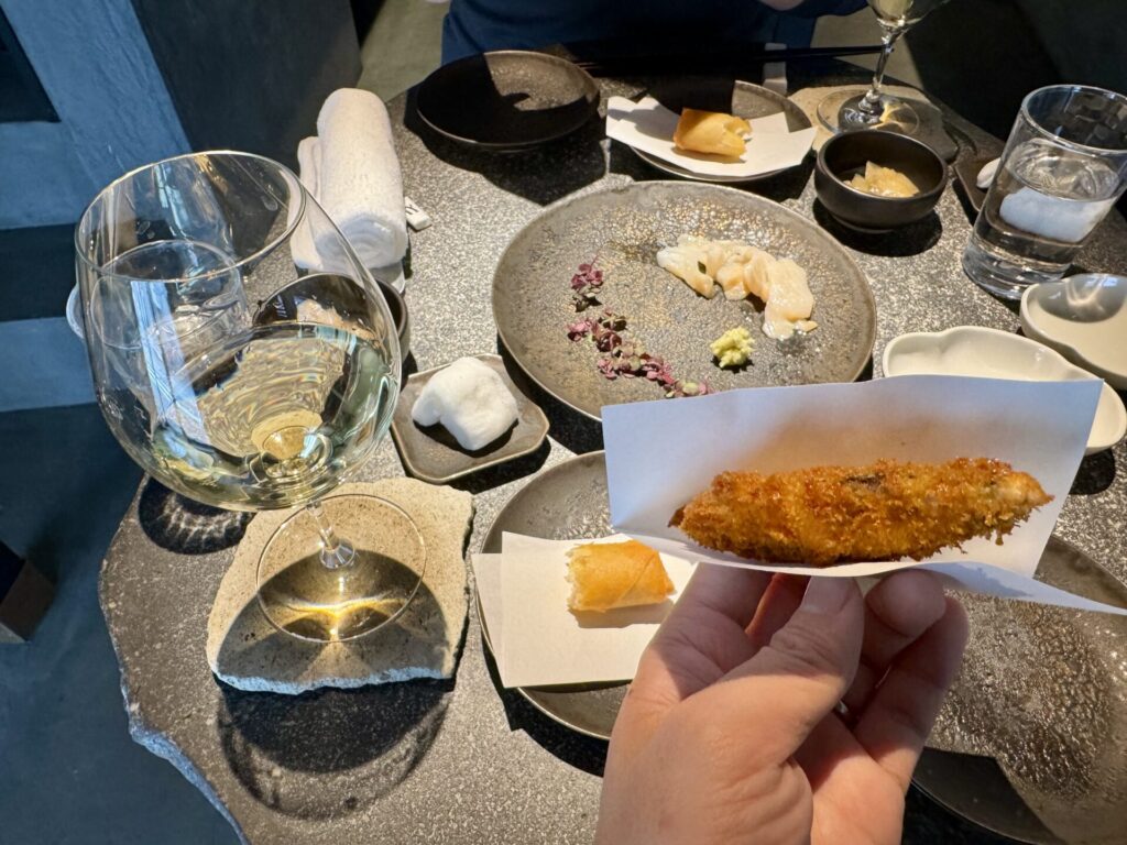 立ち喰い鮨人人 鯵フライ