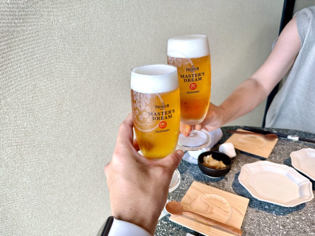 「立ち喰い鮨 人人」生ビーツはマスタードリーム