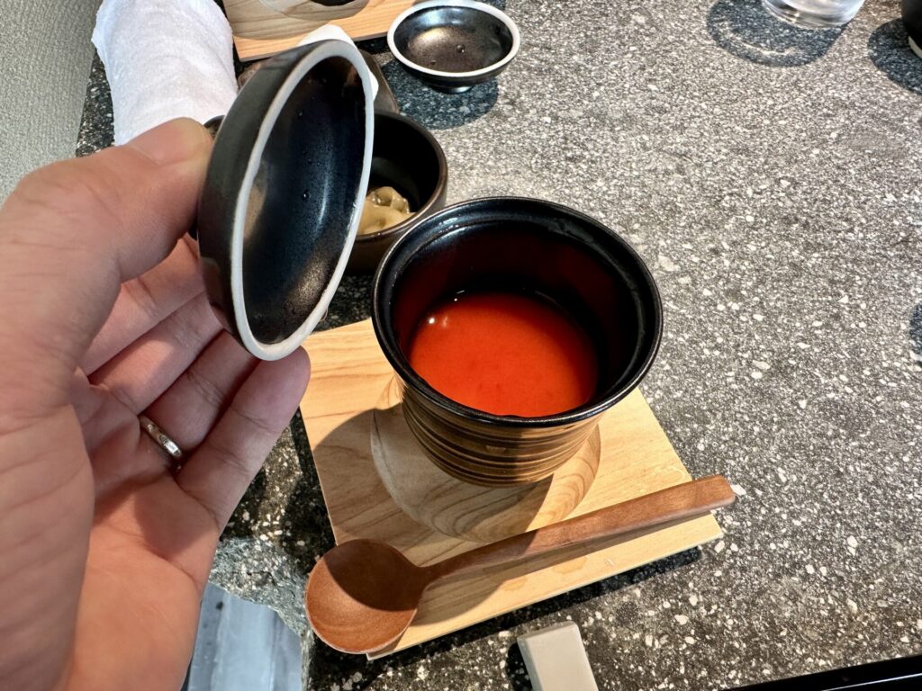 「立ち喰い鮨 人人」 8貫コース 茶碗蒸し