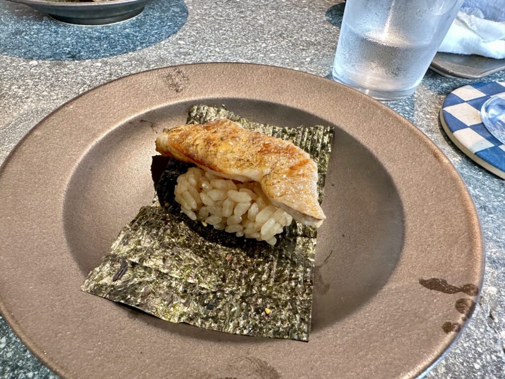 「立ち喰い鮨 人人」 8貫コース ノドグロの炙り