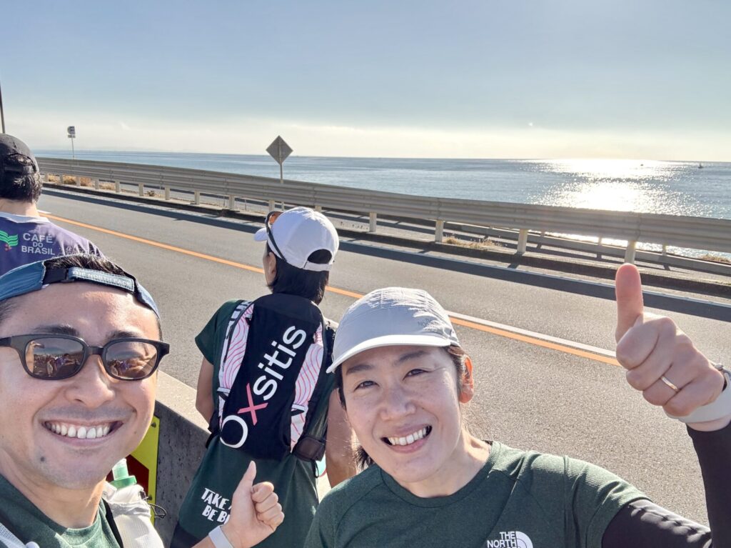 湘南国際マラソン スタート地点 記念撮影