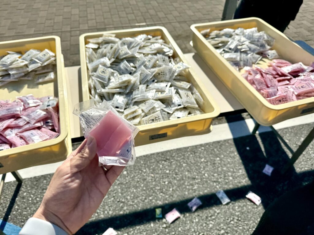 湘南国際マラソン 給食エイド 青柳ういろうforアスリート