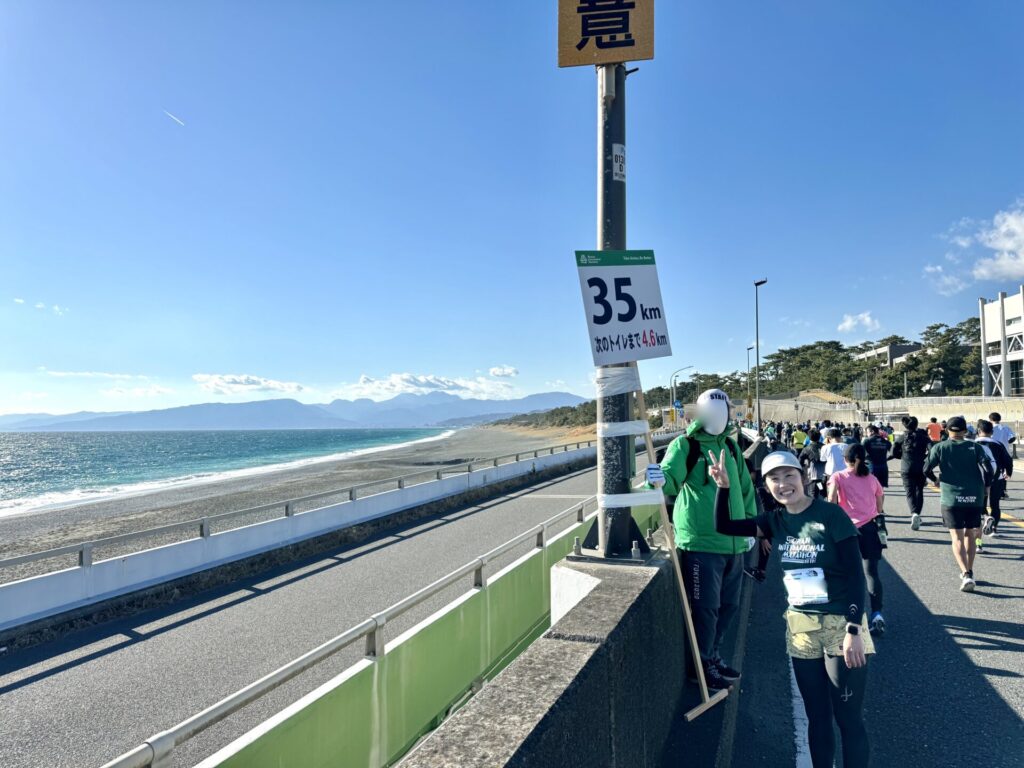 湘南国際マラソン 35km通過