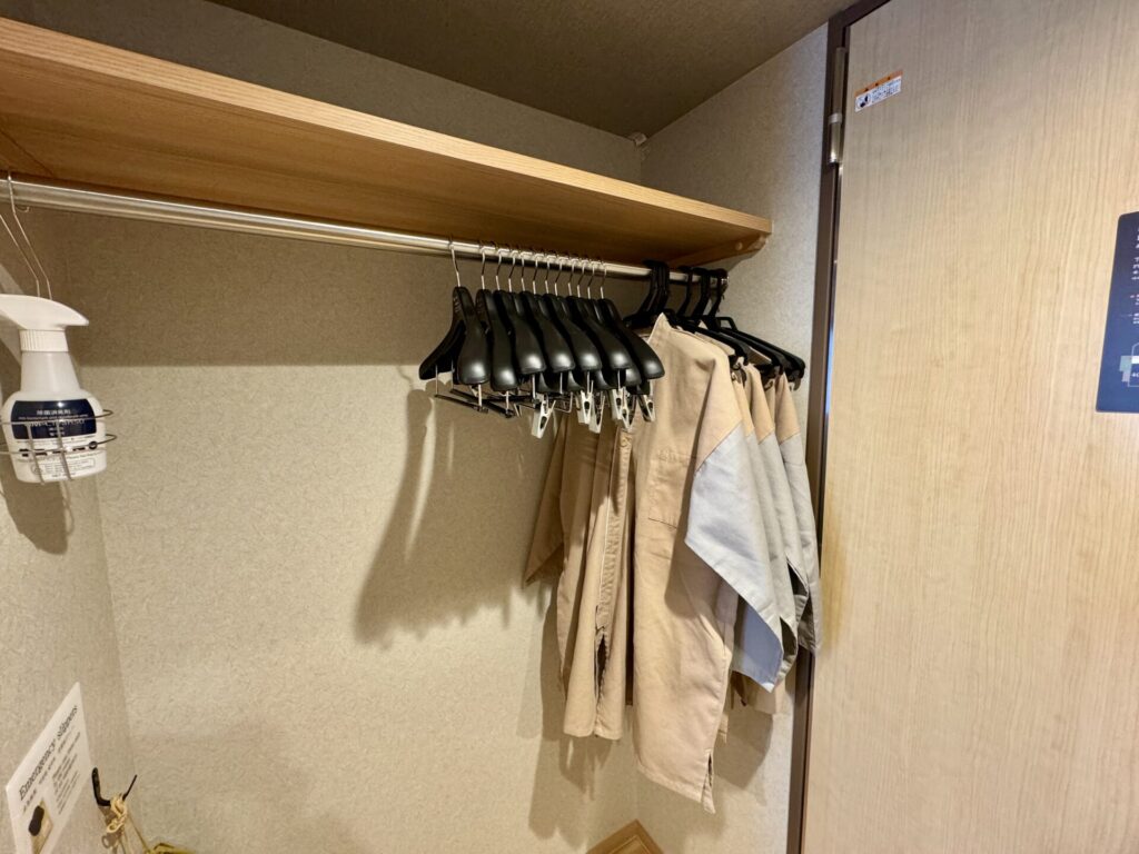 御宿野乃浅草別邸 クローゼット 館内着