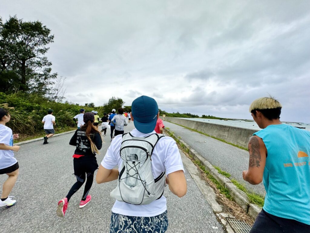 「17ENDハーフマラソン」佐和田の浜を通過