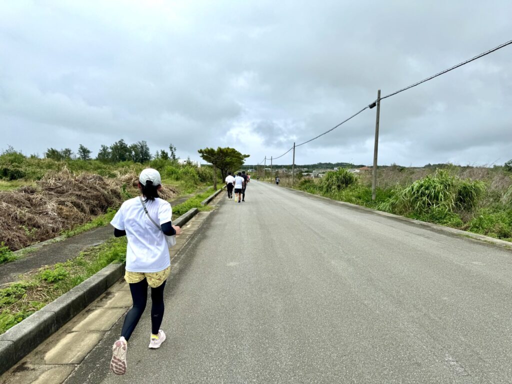 17ENDハーフマラソン 白鳥岬へ向けて走る
