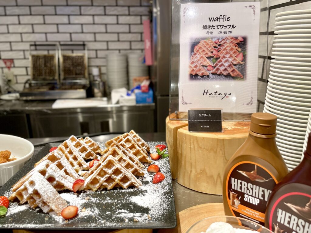 ドーミーイン川崎 朝食のワッフル