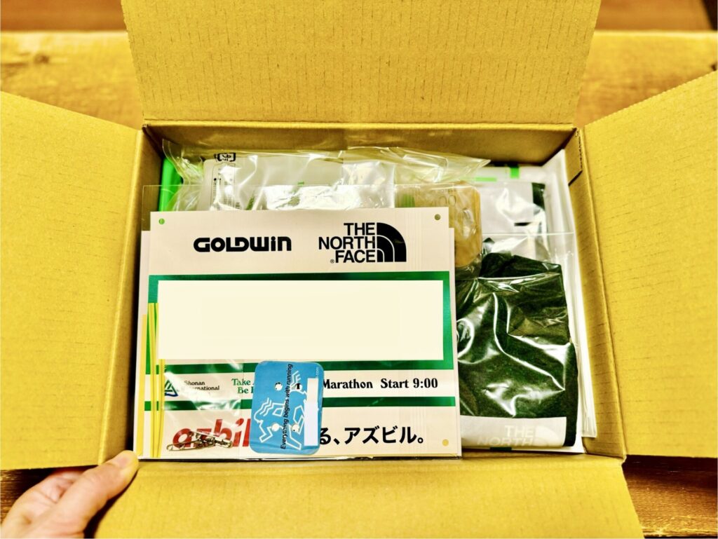 「湘南国際マラソン」事前に郵送されるゼッケンなど