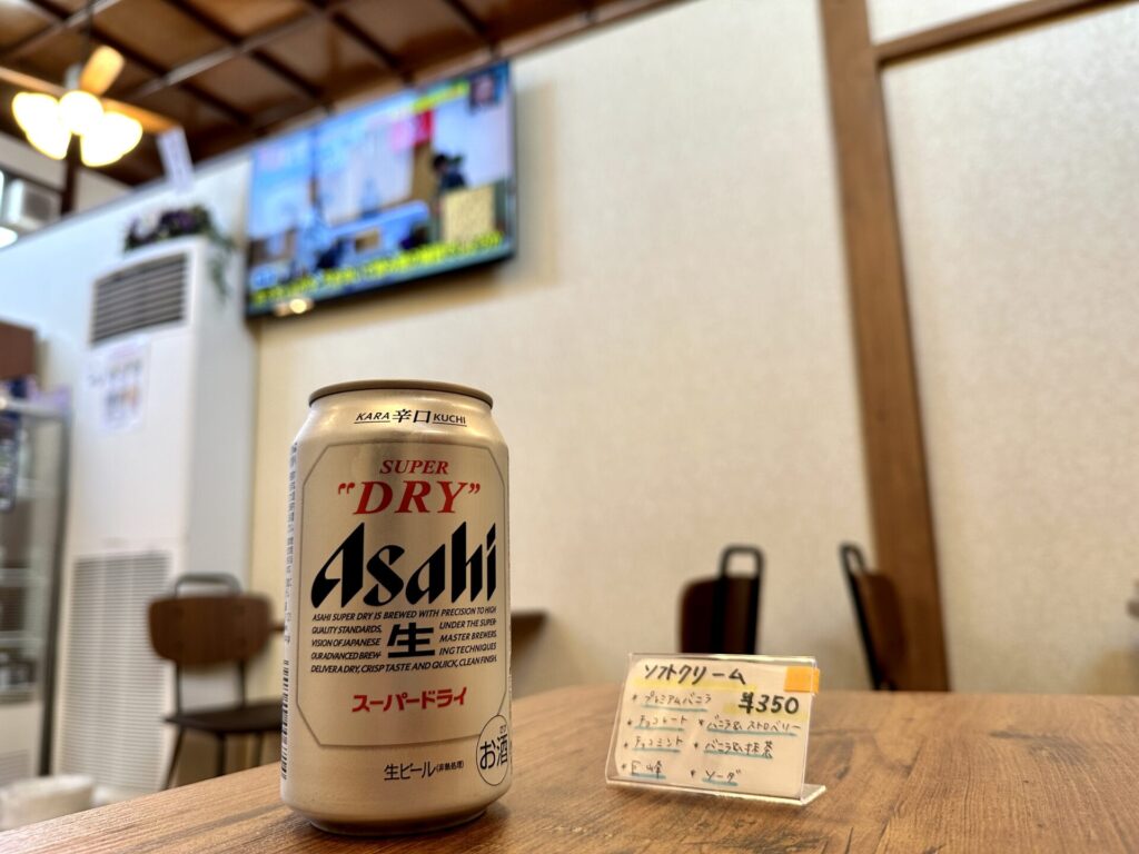 常盤湯 サウナ後にビールで乾杯