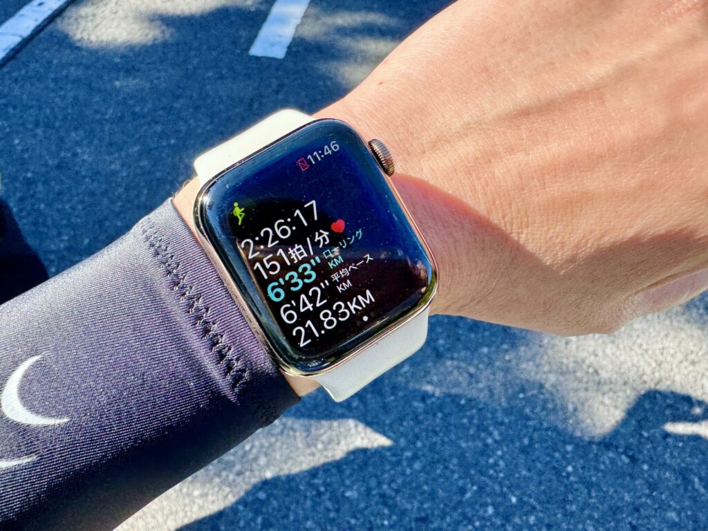 「湘南国際マラソン」22kmあたりのペース