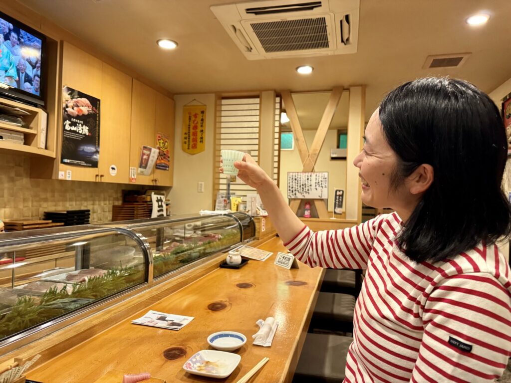 富山 寿司正 日本酒で乾杯