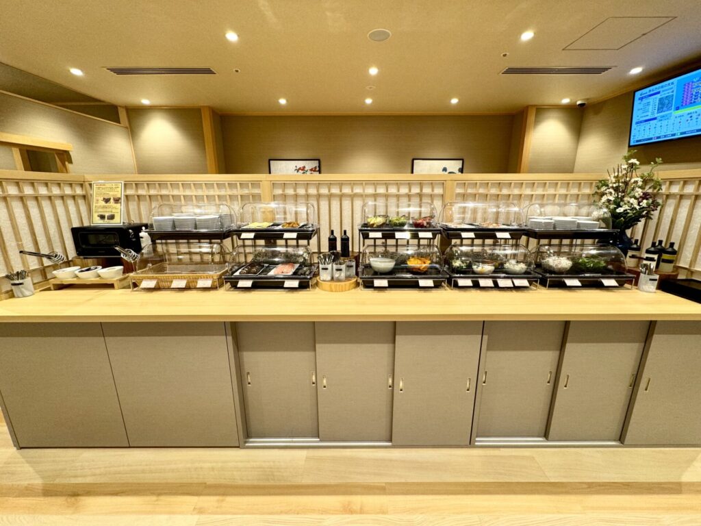 野乃浅草別邸 朝食 ビュッフェ台