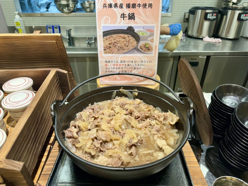 御宿 野乃浅草 別邸 朝食 牛鍋