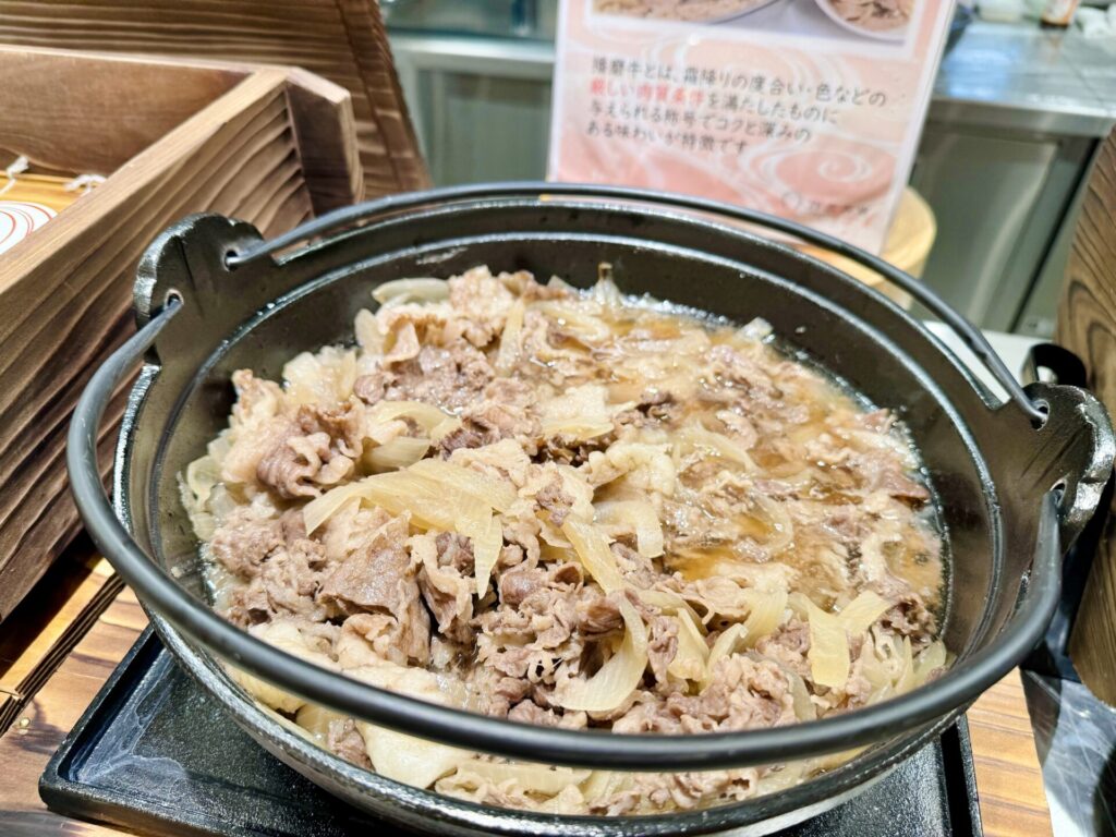 御宿 野乃浅草 別邸 朝食 牛鍋