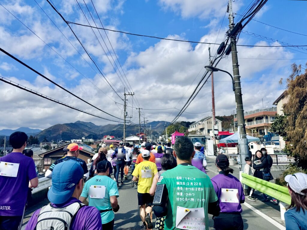 青梅マラソン 往路の様子