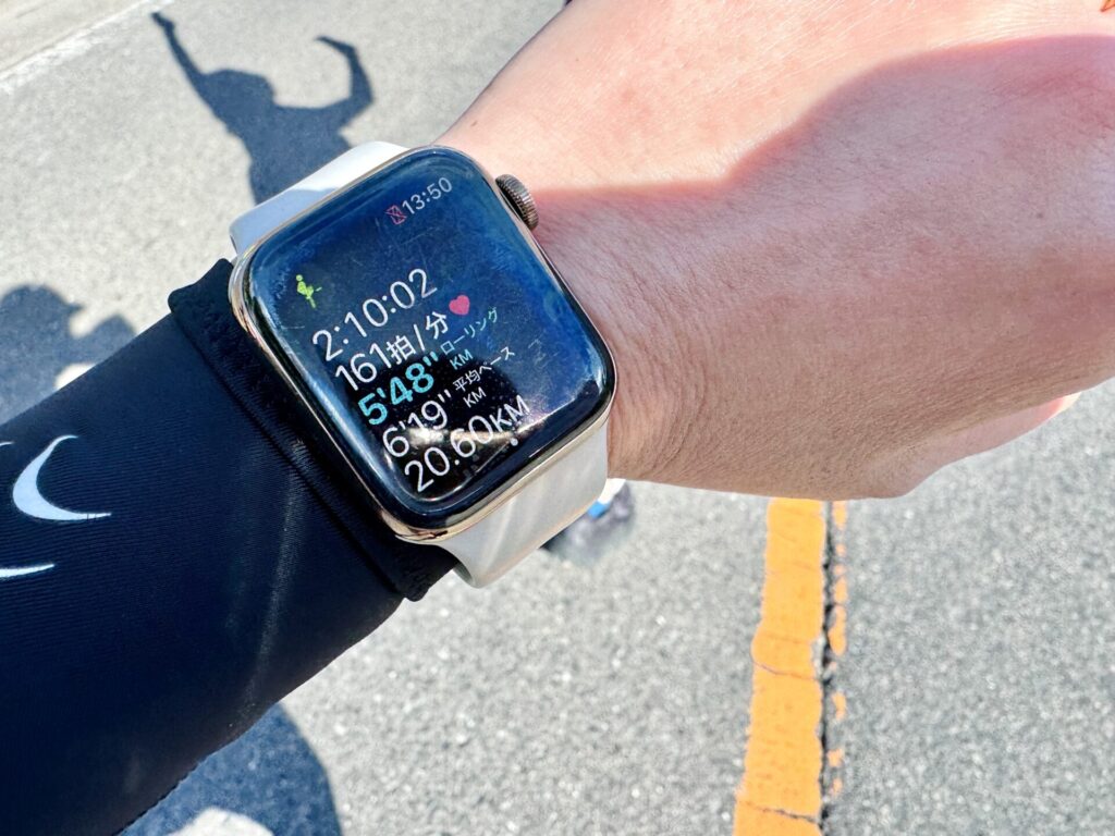 青梅マラソン 20km地点の計測結果