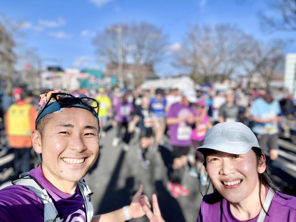 青梅マラソン ゴール後 記念撮影