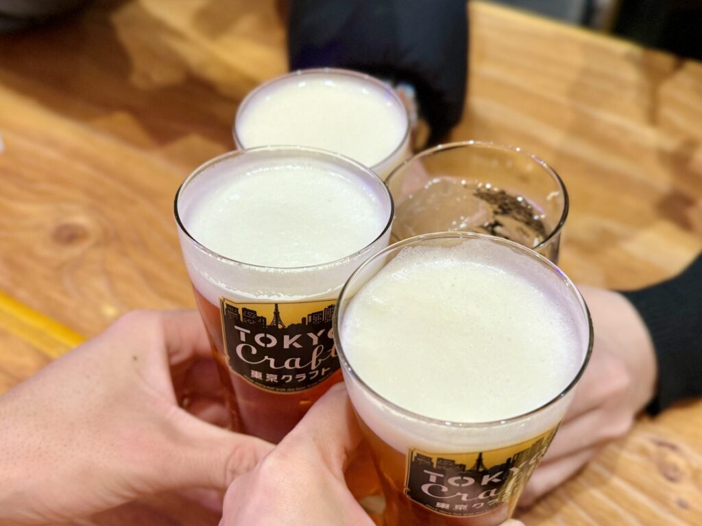 青梅マラソン後 ビールで乾杯