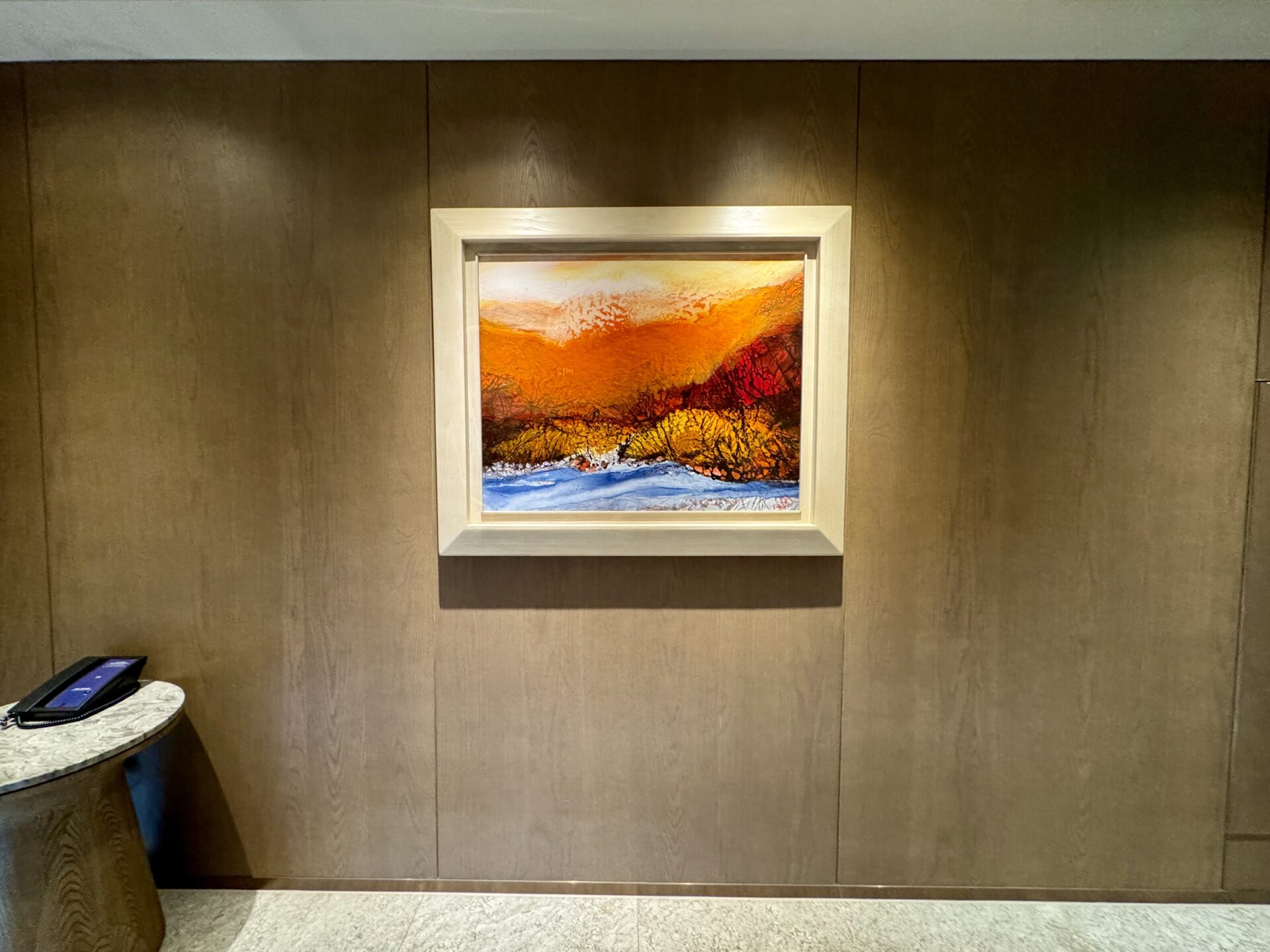 ダブルツリーbyヒルトン台北中山 エレベーターホールの絵画
