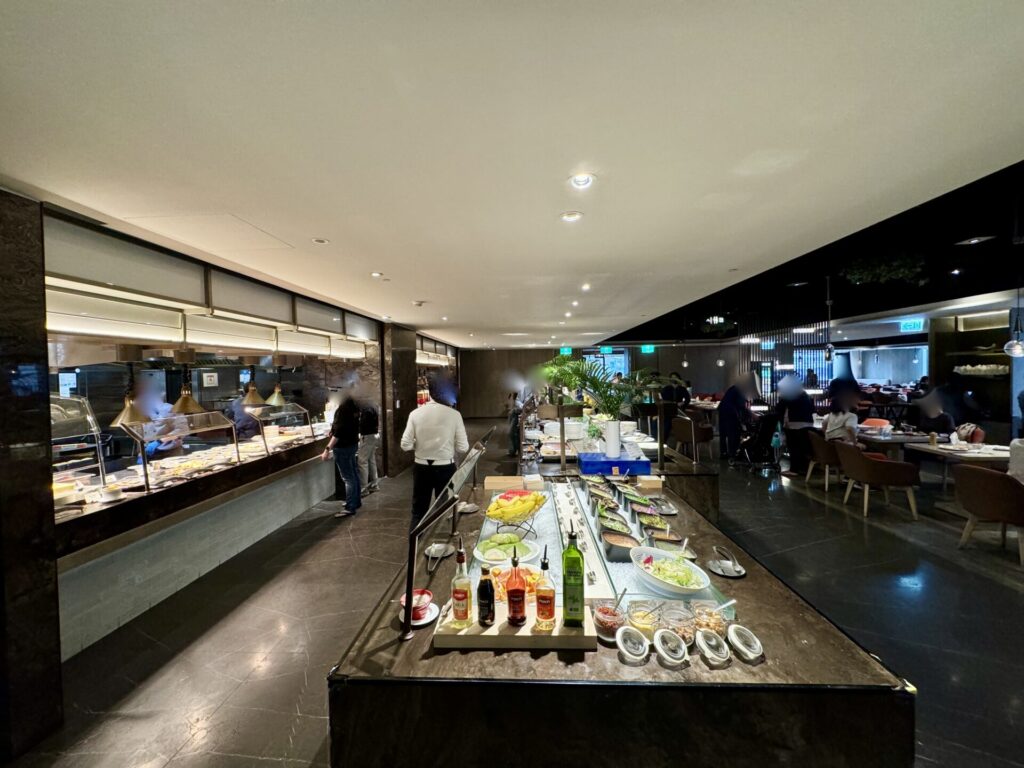 ヒルトン台北新板 朝食 ビュッフェコーナー