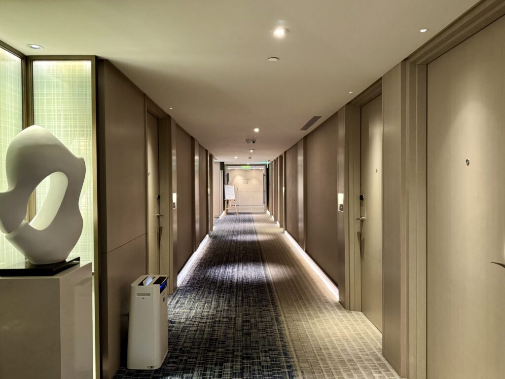 ヒルトン台北新板 エグゼクティブラウンジまでの廊下