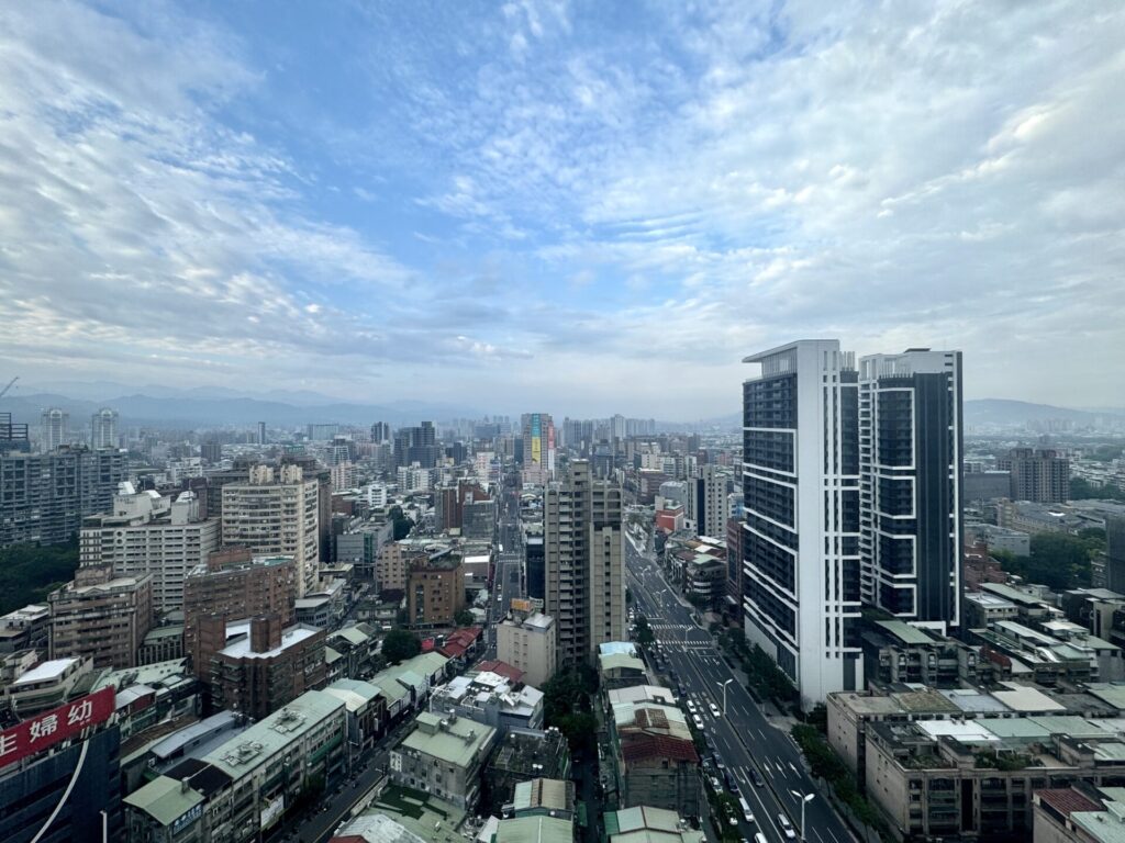 ヒルトン台北新板 客室からの眺め