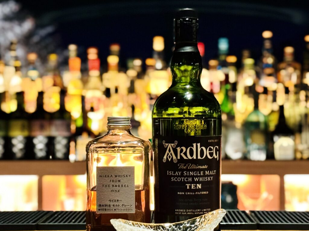 「bar hotel 箱根香山」バーのウイスキー