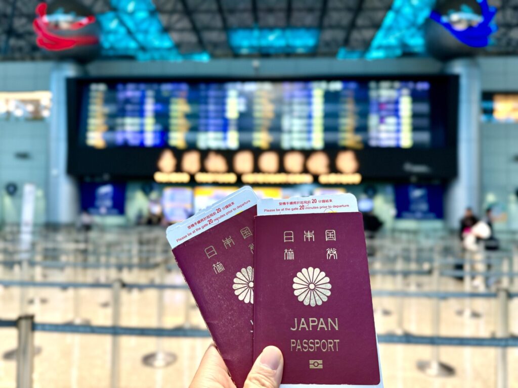 台湾桃園国際空港内 出国時の様子