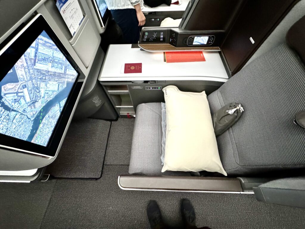 エバー航空 ロイヤルローレルクラス 座席の様子