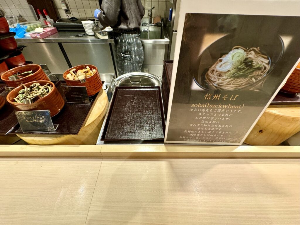 御宿野乃松本 朝食 信州そば
