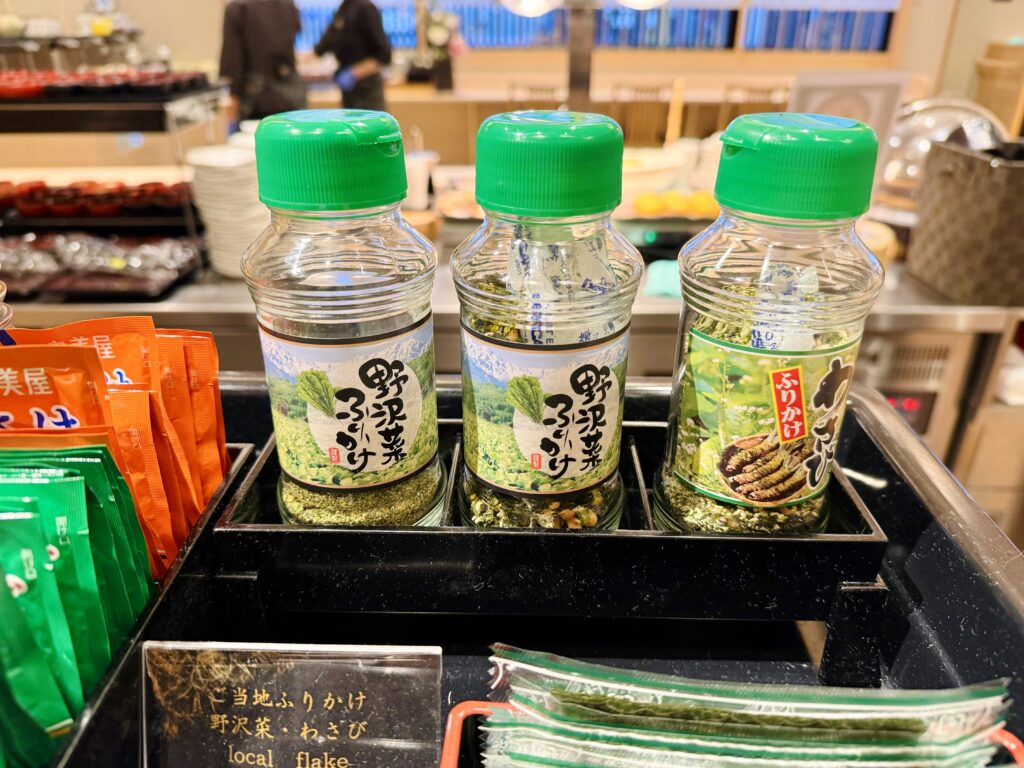 御宿 野乃 松本 朝食ビュッフェのふりかけ