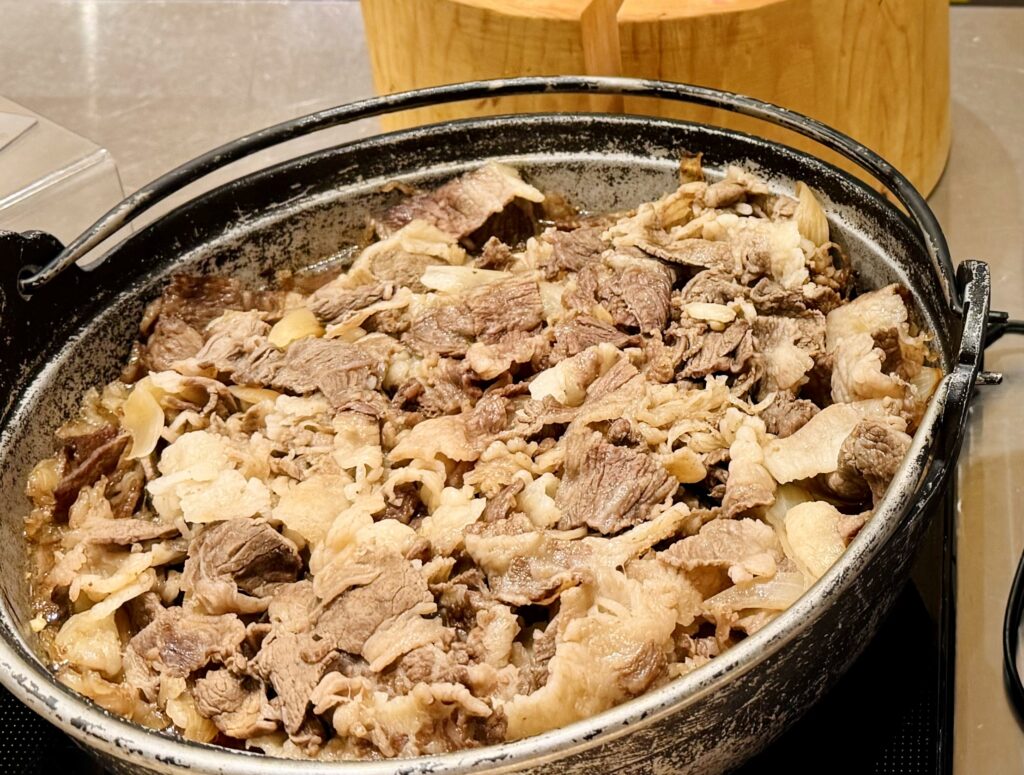 御宿 野乃 松本 朝食 信州アルプス牛鍋