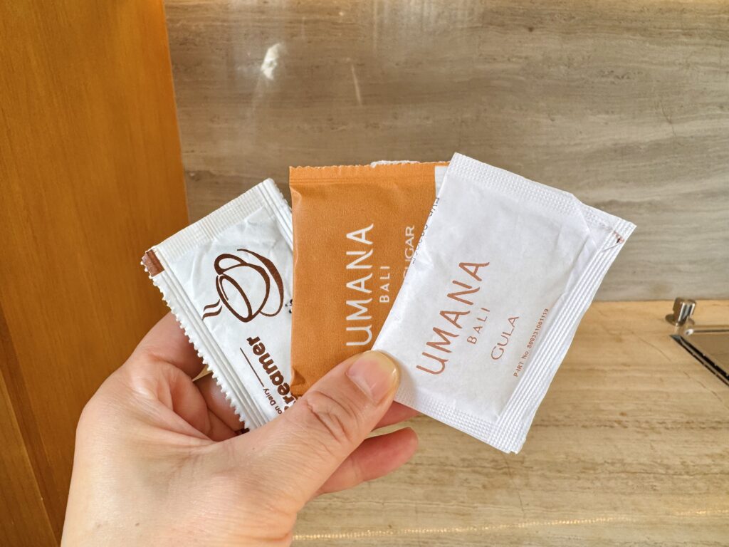 Umana Bali(ウマナバリ)LXR 客室 砂糖など