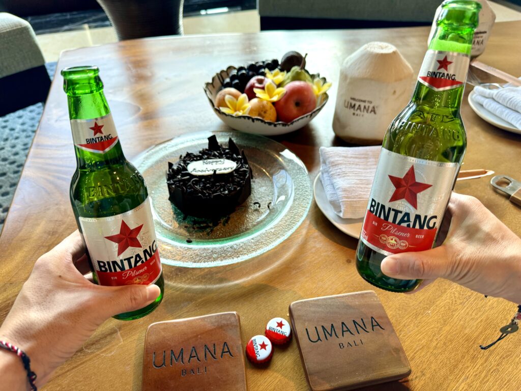 umana Bali(ウマナバリ)LXR 客室 ビンタンで乾杯