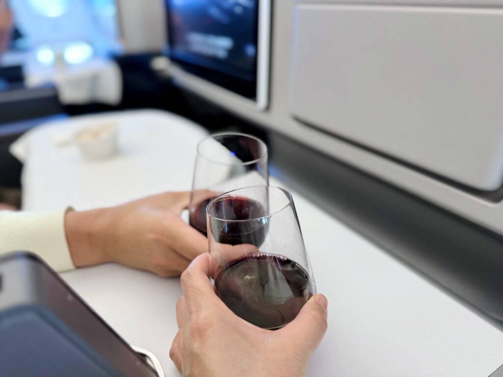 エバー航空 ロイヤルローレルクラスにて