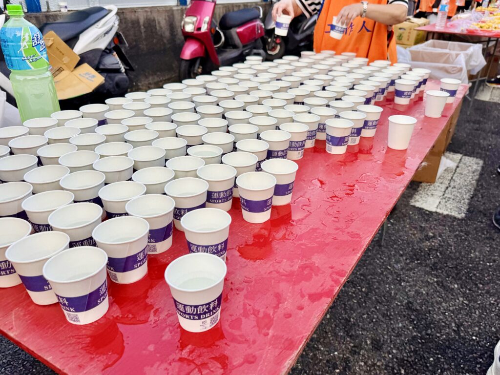 エバー航空マラソン エイドの様子