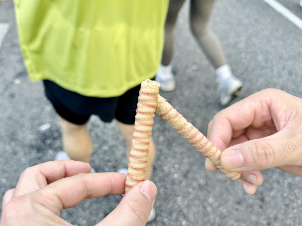 エバー航空マラソン エイドにて記念撮影