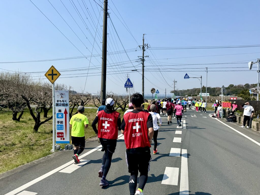 豊橋ハーフマラソン 第2給水所
